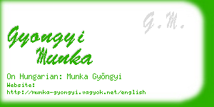 gyongyi munka business card