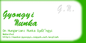 gyongyi munka business card